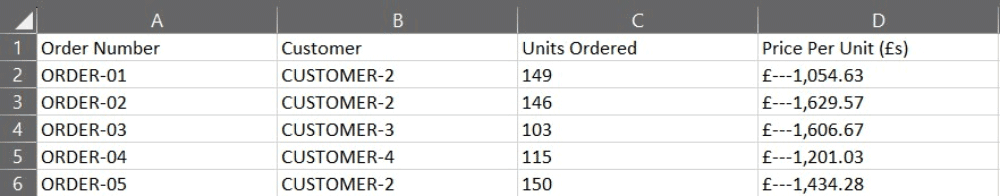 Messy data in Excel